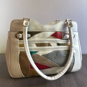 Vintage Faux Leather Patchwork Purse